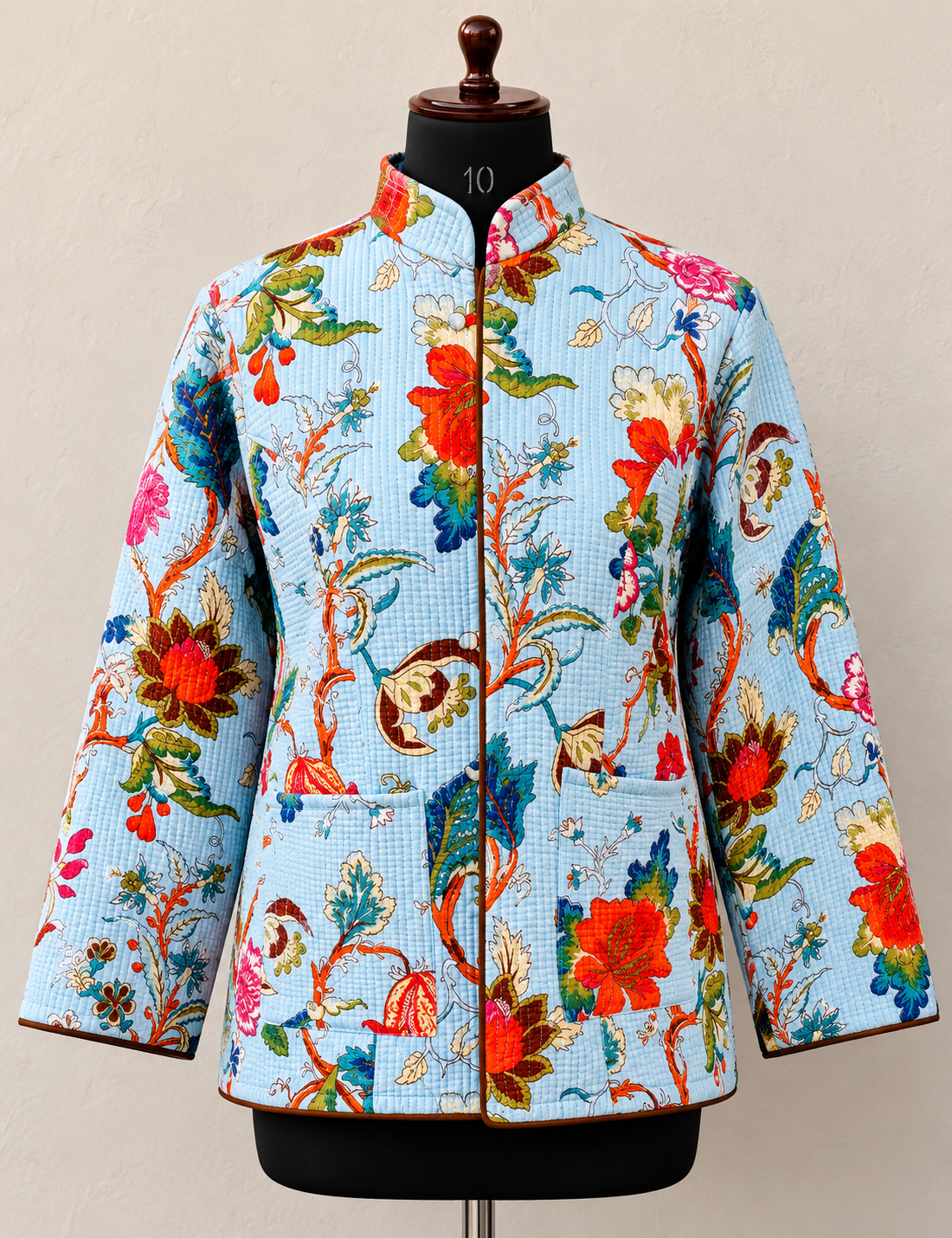 Quilted reversible jacket look 3