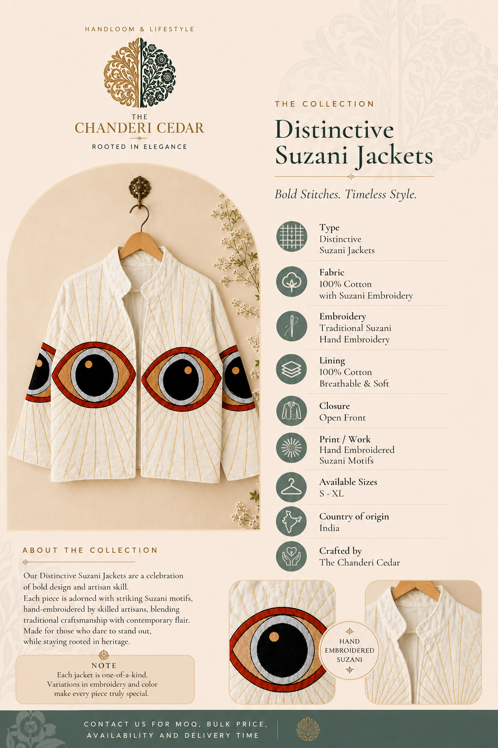Distinctive Suzani Jacket Detail